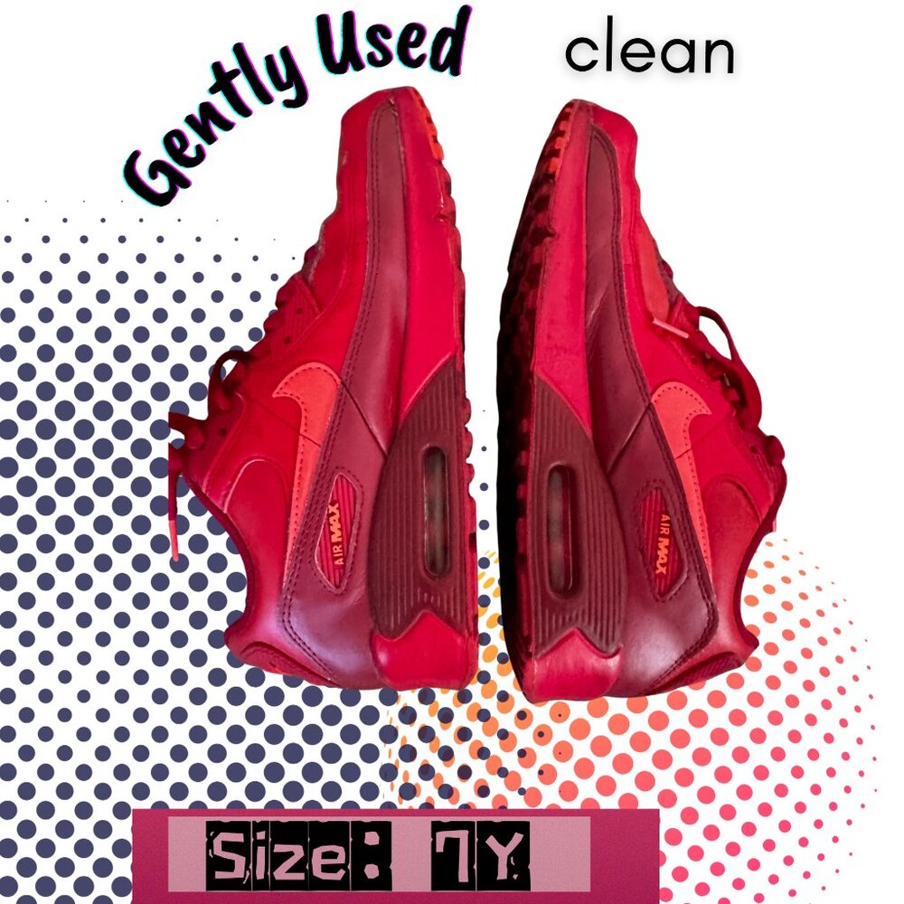 Nike Air Max 90 City Special Chicago Red Sneakers Size 7Y (2021)